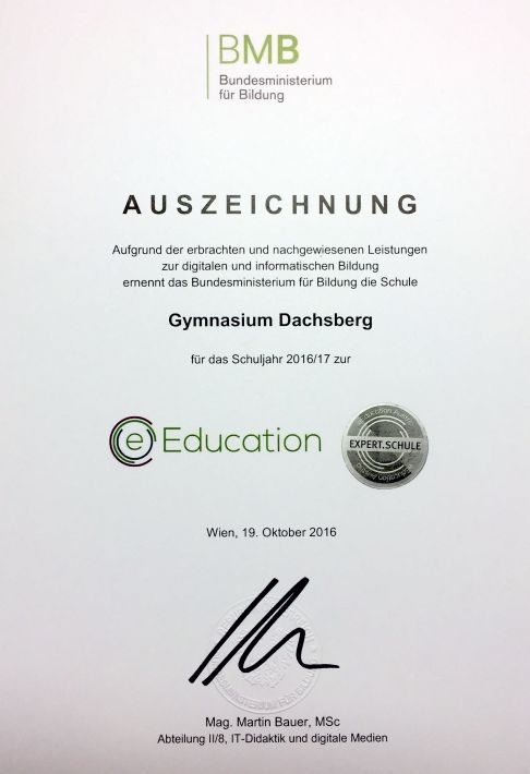 Dachsberg ist eEducation Austria Expert.Schule 1