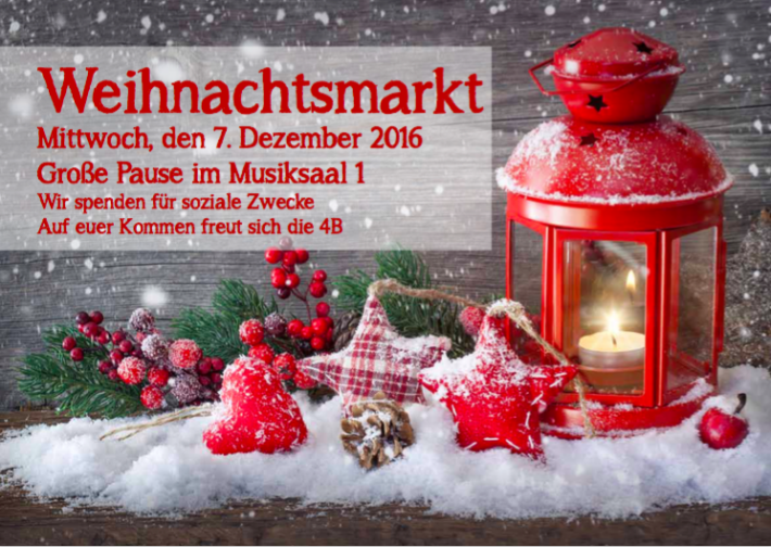 Weihnachtsmarkt der 4B, am 7.12.2017 1