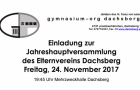 Einladung zur Jahreshauptversammlung des Elternvereins Dachsberg