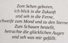 Lyrik: Gedanken der 5A zum Wortfeld "sehen"